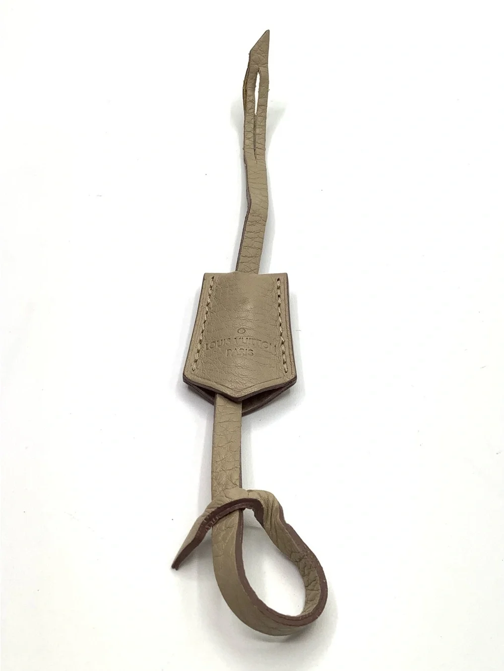Louis Vuitton Taupe Leather Clochette & Keybell